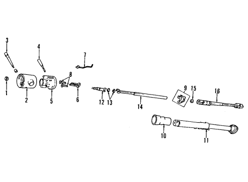 1985 Jeep CJ7 Steering Column & Wheel, Steering Gear & Linkage Tie Rod Diagram for J5350586