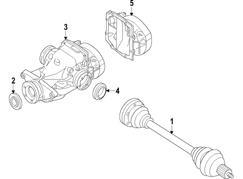 2019 BMW 740i xDrive Rear Axle, Differential, Drive Axles, Propeller Shaft CENTER MOUNT, ALUMINIUM Diagram for 26128686120