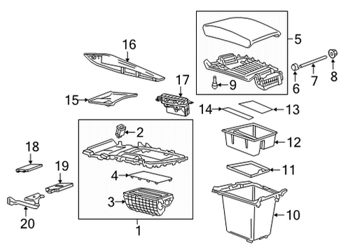 2022 Buick Enclave Center Console Trim Plate Diagram for 84857855