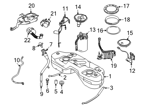 2007 BMW X3 Senders Plastic Filler Pipe Diagram for 16117188668