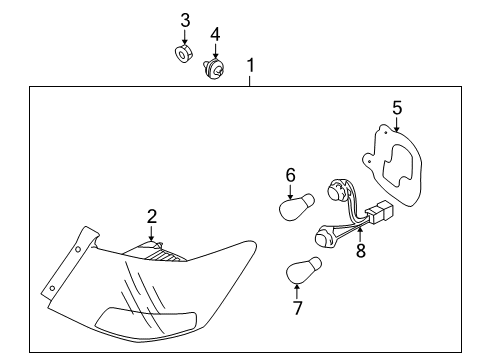 2013 Kia Forte Bulbs Lamp Assembly-Rear Combination Diagram for 924011M010