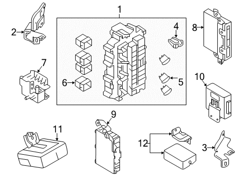 2012 Infiniti M35h Controls - Instruments & Gauges Body Control Module Controller Assembly Diagram for 284B1-1MA0C