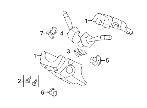 2008 Mercury Mariner Switches Switch Housing Diagram for 8L8Z-3F791-A