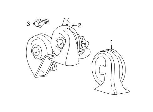 2003 Ford Ranger Horn Horn Diagram for 2L5Z-13832-BA