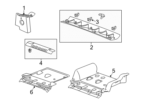 2008 Hummer H2 Interior Trim - Rear Body Rear Pillar Trim Diagram for 25909263