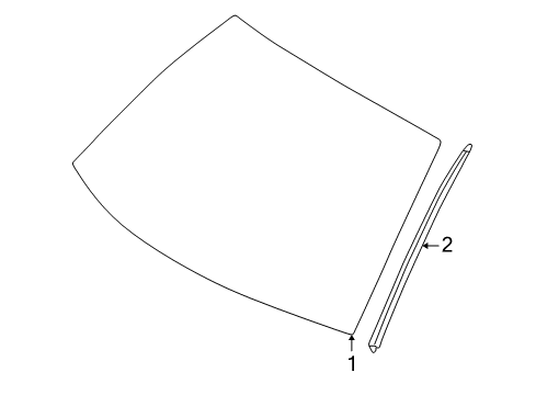 2004 BMW M3 Windshield Glass Cover, Column A Left Diagram for 51717894359