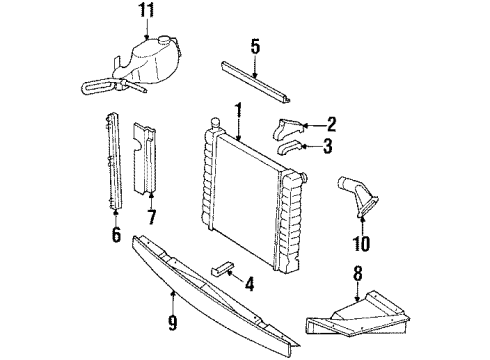 1988 Oldsmobile Firenza Radiator & Components Cover, Engine Coolant Thermostat Housing (Cap) Diagram for 6410941