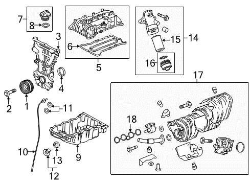 2019 Chevrolet Malibu Intake Manifold Balance Bolt Diagram for 55569197