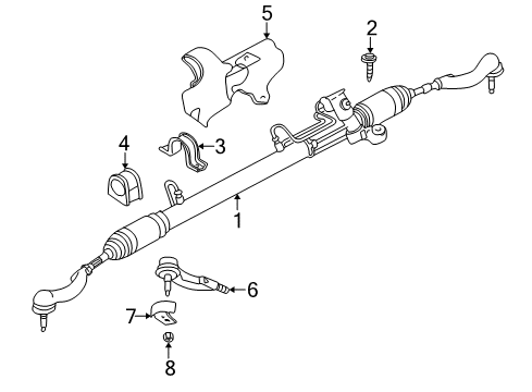 2004 Dodge Stratus P/S Pump & Hoses, Steering Gear & Linkage Rack And Pinion Complete Unit Diagram for 4879419AF