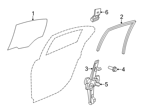 2015 Chevrolet Caprice Rear Door Run Weatherstrip Diagram for 92290689