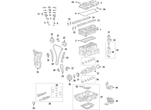 2019 Buick Envision Engine Parts, Mounts, Cylinder Head & Valves, Camshaft & Timing, Variable Valve Timing, Oil Cooler, Oil Pan, Oil Pump, Balance Shafts, Crankshaft & Bearings, Pistons, Rings & Bearings Front Cover Diagram for 12690012