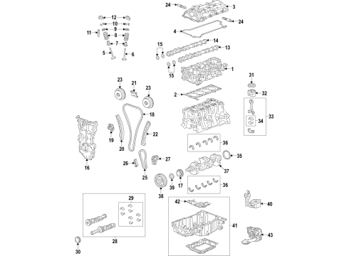 2019 Buick Envision Engine Parts, Mounts, Cylinder Head & Valves, Camshaft & Timing, Variable Valve Timing, Oil Cooler, Oil Pan, Oil Pump, Balance Shafts, Crankshaft & Bearings, Pistons, Rings & Bearings Transmission Mount Diagram for 13374290