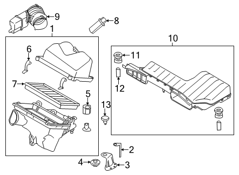 2012 Nissan Murano Filters Bracket-RESONTOR Diagram for 16588-1AA2A