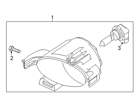 2009 Nissan Quest Fog Lamps Lamp Assembly-Fog, RH Diagram for 26150-ZM70A