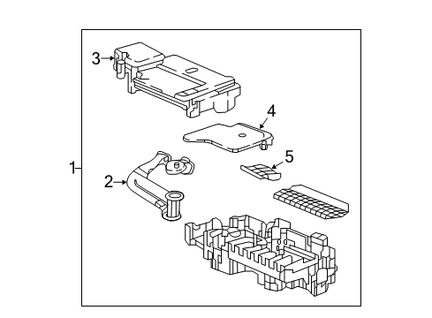 2016 Chevrolet Cruze Fuse & Relay Battery Cable Diagram for 39035739