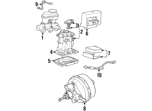 1999 Oldsmobile Intrigue Anti-Lock Brakes Electronic Brake Control Module Kit Diagram for 12457718