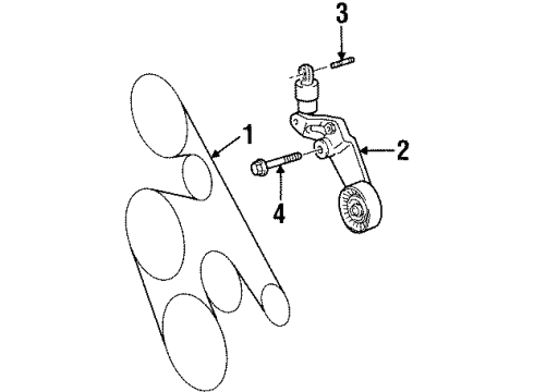 1999 Chevrolet Prizm Belts & Pulleys Strut Asm, Drive Belt Tensioner Diagram for 19205431