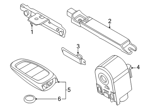 2022 Hyundai Santa Cruz Electrical Components ANTENNA ASSY-SMARTKEY Diagram for 95460-G8000