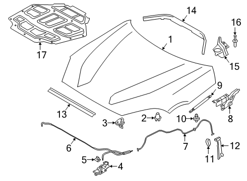 2022 BMW Z4 Hood & Components Self-Locking Hex Nut Diagram for 07149166256