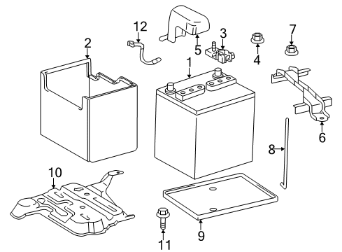 2014 Scion tC Battery Engine Harness Diagram for 82121-21530