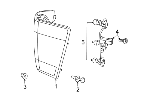 2008 Chrysler Aspen Bulbs Wiring-TAILLAMP Diagram for 68001318AB