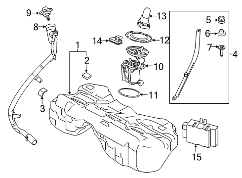 2022 BMW 840i Fuel System Components BASE Diagram for 07147240137