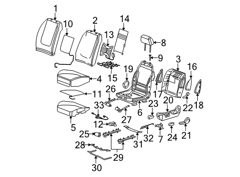 2005 Chevrolet Malibu Heated Seats HEATER, Front/Rear Seat Heater Diagram for 22718105