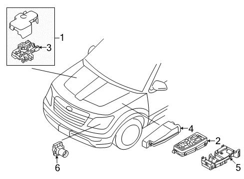 2009 Kia Borrego Electrical Components Fusible Link Box Assembly Diagram for 919602J010