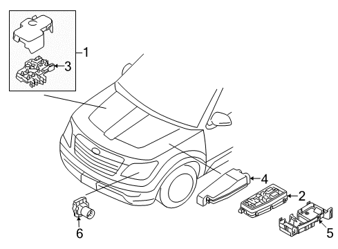 2009 Kia Borrego Electrical Components Module-Spread Shield Diagram for 919502J800