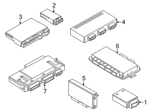 2011 BMW X3 Instruments & Gauges Footwell Module Ecu Diagram for 61356992947