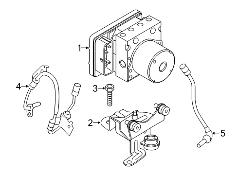 2020 Kia Stinger ABS Components Bracket-Hydraulic Module Diagram for 58960J5200