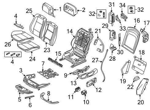 2008 BMW 335i Lumbar Control Seats Switch, Rear Entrance Aid Diagram for 61319227853