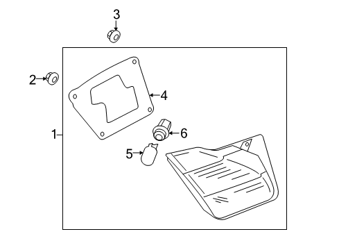 2013 Infiniti M37 Bulbs Nut Diagram for 01225-00133