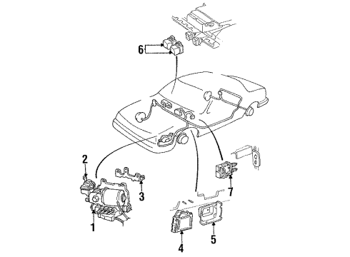1992 Cadillac Fleetwood Hydraulic System Power Brake Booster ASSEMBLY Diagram for 18016261