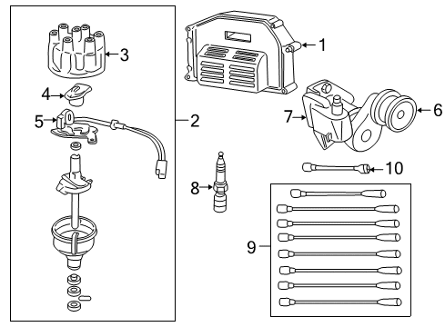 1999 Dodge Dakota Ignition System Powertrain Control Module Diagram for 56040145AC
