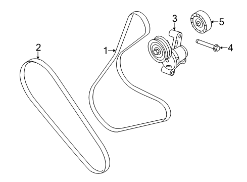 2018 Ford Focus Belts & Pulleys Belt Tensioner Mount Bolt Diagram for -SW500114-S437