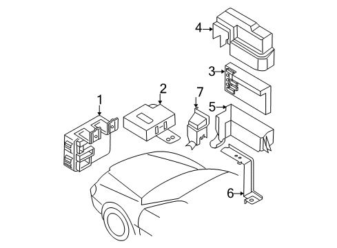 2005 Nissan Altima Electrical Components Cover-USM Diagram for 284B8-AQ004