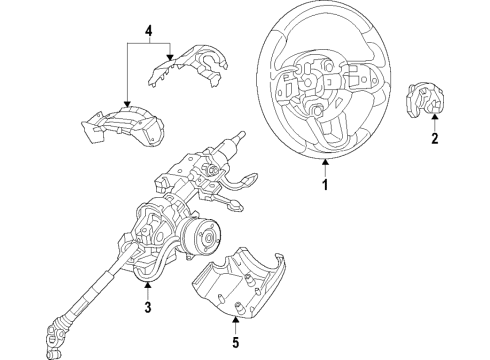 2021 Jeep Compass Switches Steering Diagram for 68276903AM