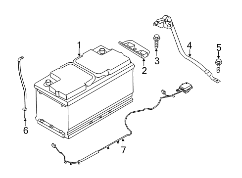 2015 Kia K900 Battery Battery Wiring Assembly Diagram for 918503T010