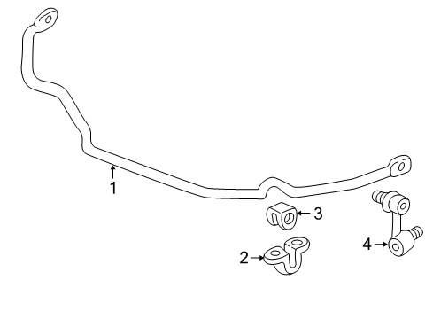 2001 Acura NSX Stabilizer Bar & Components - Front Spring, Front Stabilizer Diagram for 51300-SL0-003