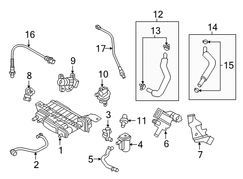 2020 Hyundai Elantra Emission Components Hose Assembly-PCV Diagram for 26720-2E010