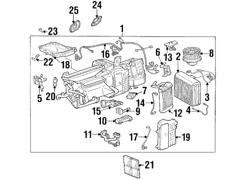 1999 Lexus SC400 Heater Core & Control Valve Pipe, ASPIRATOR Diagram for 88897-24030