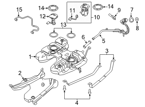 2012 Lincoln MKX Senders Tank Strap Diagram for BT4Z-9092-A