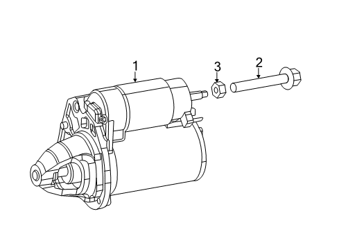 2021 Jeep Cherokee Starter Engine Starter Diagram for 56029615AD