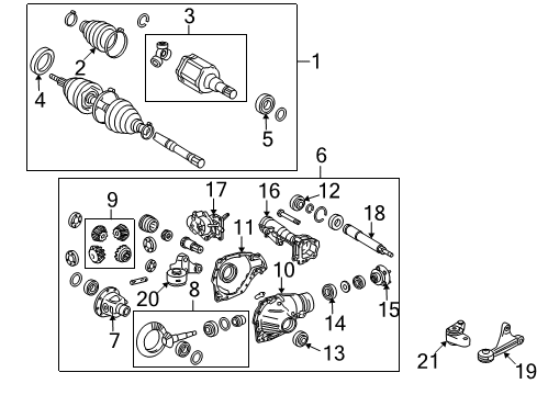 2011 Toyota Sequoia Carrier & Front Axles Axle Shaft Assembly Dust Shield Diagram for 41336-0C010