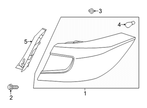 2021 Honda Accord Bulbs Taillight Assy., R. Diagram for 33500-TVA-A01