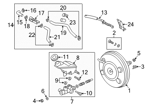 2014 Hyundai Santa Fe Hydraulic System Clip-Stud Diagram for 91736-38000