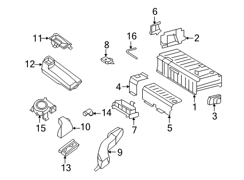 2011 Nissan Altima Battery Main Battery Sub Assembly Diagram for 295C1-JA80A