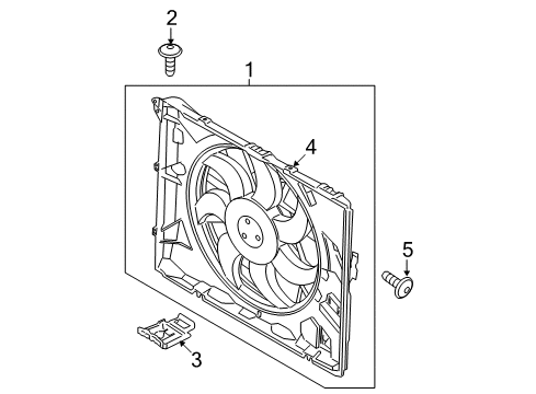 2012 BMW 328i xDrive Cooling System, Radiator, Water Pump, Cooling Fan Bracket Frame Diagram for 17117521784