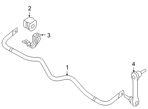 Diagram for 2010 Infiniti FX50 Stabilizer Bar & Components - Rear